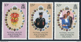 Ascension 294-296,MNH.Michel 299-301. Charles And Diana Wedding,1981. - Ascensión