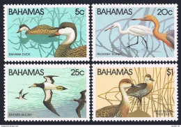 Bahamas 492-495, 495a, MNH. Mi 482-485, Bl.34. 1981. Reddish Egret, Booby,Ducks. - Bahama's (1973-...)