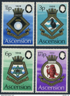 Ascension 156-159, 159a, MNH. Michel 156-159, Bl.4. Naval Arms 1972. Lion, Bird. - Ascension (Ile De L')