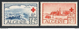 Algeria B67-B68, MNH. Mi 310-311. Red Cross 1952. View Of El Oued. Map, Truck. - Algerien (1962-...)