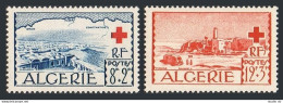 Algeria B67-B68, MNH. Mi 310-311. Red Cross 1952. View Of El Oued. Map, Truck. - Algeria (1962-...)