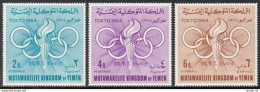 Yemen Kingdom 72-74 Michel, MNH. Olympics Tokyo-1964. Torch. - Yémen