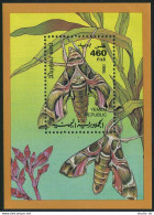 Yemen 548,MNH.Michel Bl.3. Butterflies And Moths,1990.Daphnis Nerii. - Yémen