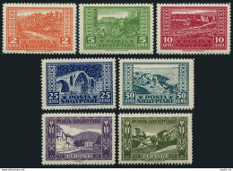 Albania 147-153, MNH. Mi 83-89. 1923. Views Of Towns, Bridge.Gjirokaster,Korcha, - Albania