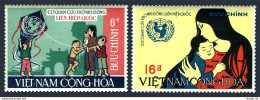 Viet Nam South 337-338, MNH. Mi 414-415. UNICEF 1968. Mother,Child. Flying Kite. - Viêt-Nam