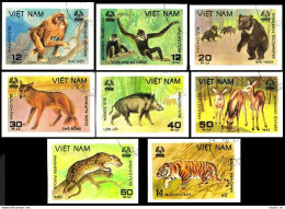 Viet Nam 1116-1123 Imperf. CTO. Michel 1155-1162. Phuona National Forest, 1981. - Vietnam