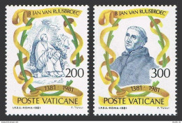 Vatican 692-693 Blocks/4,MNH.Michel 789-790. Jan Van Ruusbroek,Flemish Mystic. - Nuevos