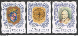 Vatican 632-634 Blocks/4,MNH.Michel 720-722. Pope Pius IX,1792-1878,1978.Arms,Seal. - Unused Stamps