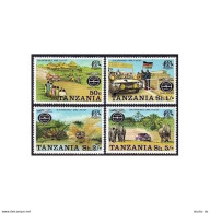 Tanzania 74-77,MNH.Michel 74-77. 25th Safari Rally,1977.Elephants. - Tansania (1964-...)