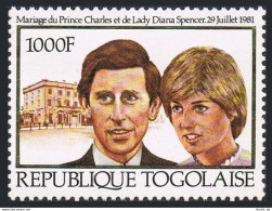 Togo 1105,1106 Sheet,MNH. Prince Charles,Lady Diana Spencer-wedding,1981. - Togo (1960-...)