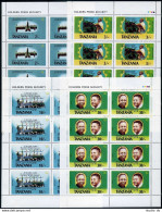 Tanzania 360-363 Sheets,MNH.Mi 395-398. Arush Declaration,20th Ann.1987.Leaders. - Tansania (1964-...)