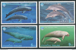 Thailand 1815-1818,1818a Sheet,MNH. Year Of The Ocean IYO-1998:Whales,Dugong. - Thailand