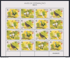 Macao 786-789 Sheet, MNH. Michel 814-817 Bogen. SINGAPORE-1995. Birds. - Unused Stamps