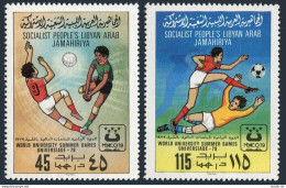 Libya 827-828, MNH. Michel 752-753. Universiade 1979. Volleyball, Soccer. - Libye