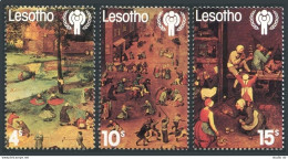 Lesotho 278-280 Blocks/4,MNH.Michel 278-280. IYC-1979,Pieter Bruegel.Games. - Lesotho (1966-...)