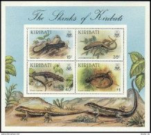 Kiribati 494a Sheet, MNH. Michel Bl.13. Lizards 1987. - Kiribati (1979-...)