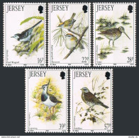 Jersey 582-586, MNH. Mi 563-567. Winter Birds 1992. Pied Wagtail, Fire Crest, - Jersey