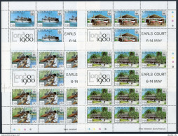Kiribati 352-355 Sheets, MNH. Mi 349-352. LONDON-1980:Post Office, Ship, Plane. - Kiribati (1979-...)