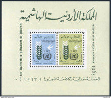 Jordan 399a,399a Imperf,MNH. Michel Bl.4A-4B. FAO Freedom From Hunger, 1963. - Jordanië