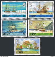 Jersey 426-430, MNH. Michel 409-413. Admiral Philipe D'Auvergne, 1987. Ships. - Jersey