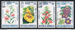 Indonesia B199-B20,CTO.Michel 536-539. Victims-natural Disasters, 1966. Flowers. - Indonesië