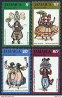 Jamaica 402-405, 405a, MNH. Mi 402-405, Bl.9. Christmas 1975. Dance, Costumes. - Jamaique (1962-...)