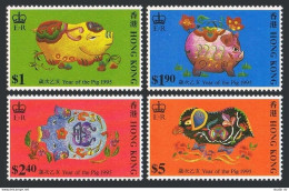 Hong Kong 712-715, MNH. Michel 732-735. New Year 1995, Lunar Year Of The Boar. - Neufs