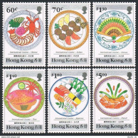 Hong Kong 564-569, MNH. Mi 585-590. International Cuisine 1990. Chinese, Indian, - Ungebraucht