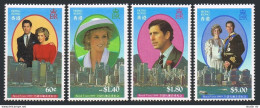 Hong Kong 556-559, 559a, MNH. Mi 577-580, Bl.12. Charles & Diana Visit, 1989. - Nuevos