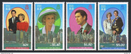 Hong Kong 556-559, 559a, MNH. Mi 577-580, Bl.12. Charles & Diana Visit, 1989. - Unused Stamps