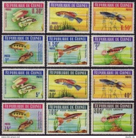 Guinea 315-324,C54-C55,MNH.Michel 214-225. Fish 1964. - República De Guinea (1958-...)