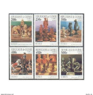 Guinea 1409A-1409F, 1409G, MNH. Chess Pieces, 1997. - República De Guinea (1958-...)