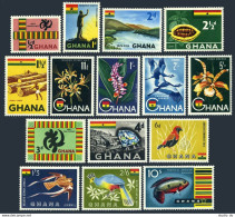 Ghana 48-60,C1-C2,lightly Hinged. 1959. Cocoa,Diamond,Bishop,Lily,Orchid,Cranes, - Préoblitérés