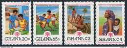 Ghana 709-712,713, MNH. Michel 805-808, Bl.81. IYC-1979. Students, Soccer,Canoe, - VorausGebrauchte