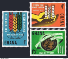 Ghana 132-134, MNH. Michel 138-140. FAO 1963. Freedom From Hunger Campaign. - Precancels