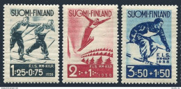 Finland B31-B33, MNH. Michel 208-210. Ski Championships Held At Lahti, 1938. - Nuevos