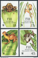 Fiji 591-594, MNH. Michel 586-589. WWF 1988. Tree Frog Platymantis Vitiensis. - Fiji (1970-...)