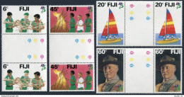 Fiji 458-461 Gutter, MNH. Mi 452-455. Scouting Year 1982. Baden-Powell, Campfire - Fiji (1970-...)