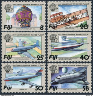 Fiji 489-494, MNH. Mi 483-488. Manned Flight-200, 1983. Balloon, Plane, Space. - Fiji (1970-...)