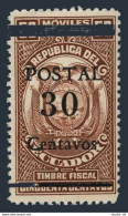 Ecuador 416,MNH.Michel 491-I. Surcharged POSTAL 30 Centavos And Bars 1943. - Ecuador