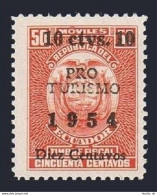 Ecuador RA68, MNH. Mi Zw 77. Postal Tax Stamp 1954 .PRO TURISMO And New Value. - Ecuador