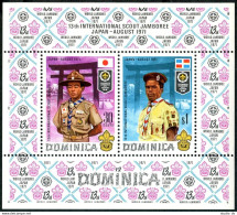 Dominica 327a Sheet, MNH. Michel Bl.10. Boy Scout Jamboree, Japan 1971. - Dominique (1978-...)