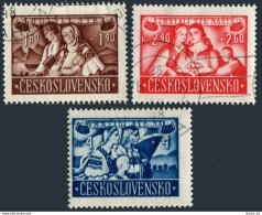 Czechoslovakia B160-B162,CTO.Michel 505-507. For Repatriated Slovaks,1946. - Blokken & Velletjes