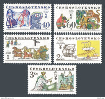 Czechoslovakia 2130-2134,MNH.Mi 2391-2395. Book Illustrations.1977.Prize Design. - Ungebraucht