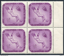 Colombia 679 Block/4,MNH.Mi 824. 3rd South American Fencing Championship,1957. - Colombie