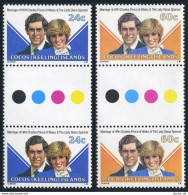 Cocos Isls 73-74 Gutter,MNH.Michel 73-74. Wedding 1981:Prince Charles,Lady Diana - Isole Cocos (Keeling)