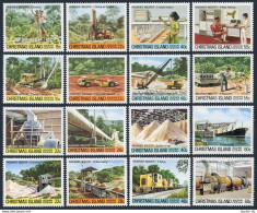 Christmas Isl 95-110, MNH. Mi 124-131, 138-145. Phosphate Industry, Ship, 1980. - Christmas Island