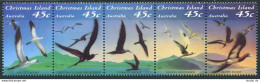 Christmas 349,349f, MNH. Mi 379-383,Bl.7. 1993. Booby, Frigate-bird, Nuddy,Bosun - Christmas Island
