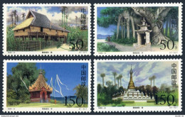 China PRC 2855-2858, MNH. Dai Architecture, 1998. Building,Well,Pavilion,Pagoda. - Ongebruikt