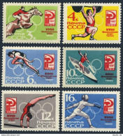 Russia 2921-2926,MNH.Mi 2932-37A.Olympics Tokyo-1964.Equestrian,Canoeing,Fencing - Neufs
